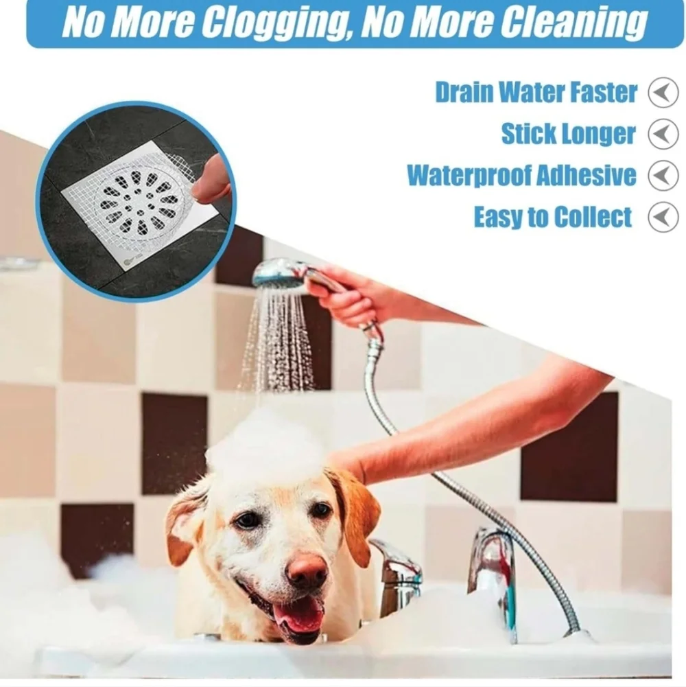 35 Pack Disposable Shower Drain Hair Catcher Stickers
